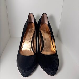 BCBG Black Textured Heels